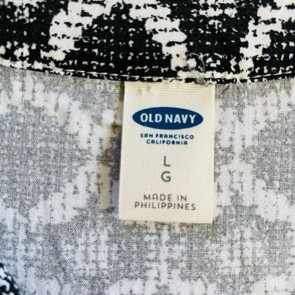 Old Navy Women's Black Snake Print Long-Sleeved Short Dress size Large - Picture 8 of 10